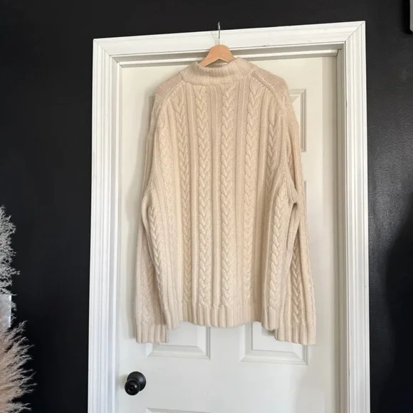 Daniel Cremieux 100% Cashmere Quarter Zip Sweater in Beige
size XXL - Picture 7 of 12